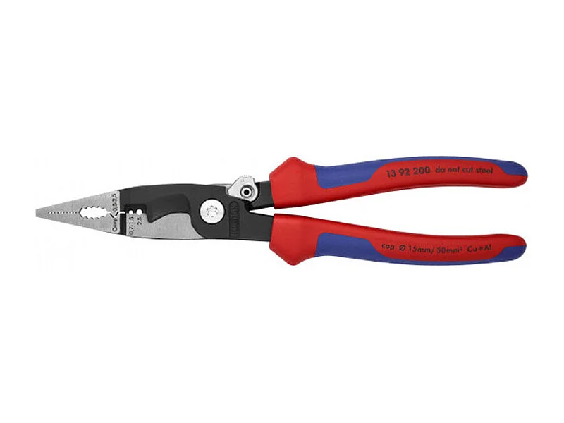 Pince multifonctions 6 outils en 1 - 200mm - Bi-matière - Loquet de fermeture KNIPEX - 1392200