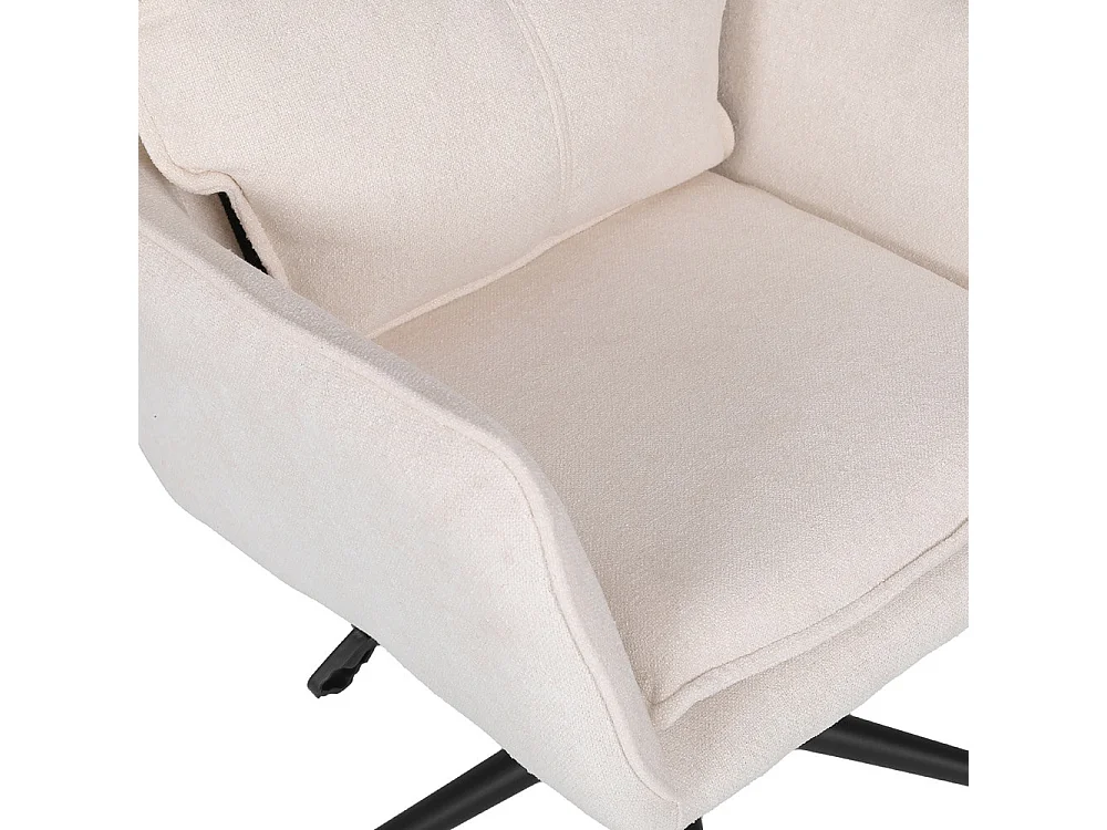 Home Deluxe Chaise de bureau CORA Tissu Beige - réglable en hauteur