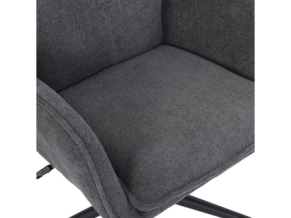 HOME DELUXE Chaise de bureau CORA Tissu Anthracite - Réglable en hauteur