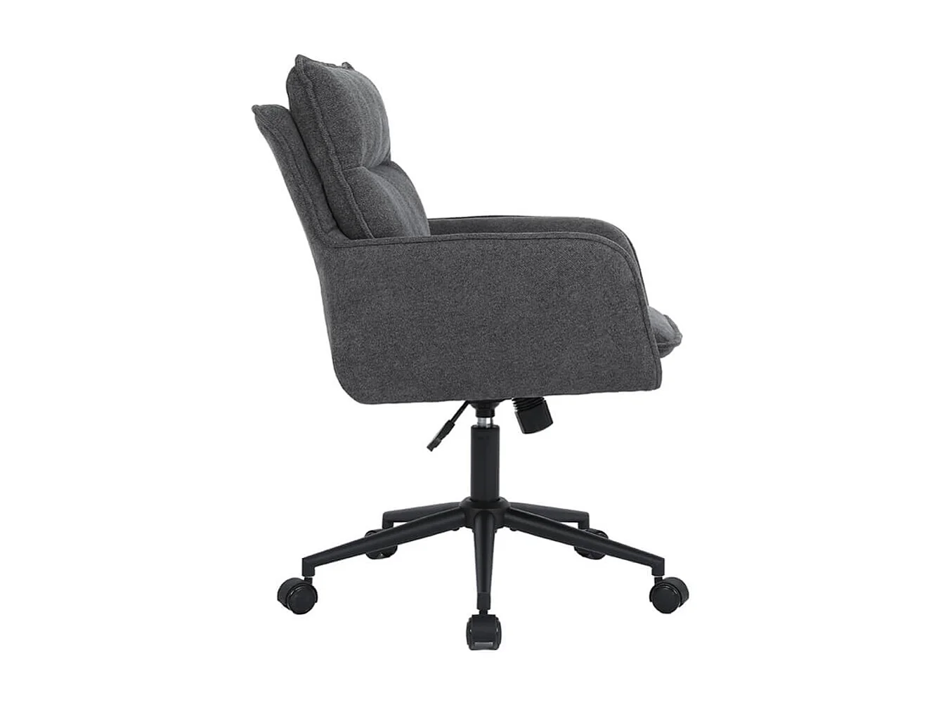 HOME DELUXE Chaise de bureau CORA Tissu Anthracite - Réglable en hauteur