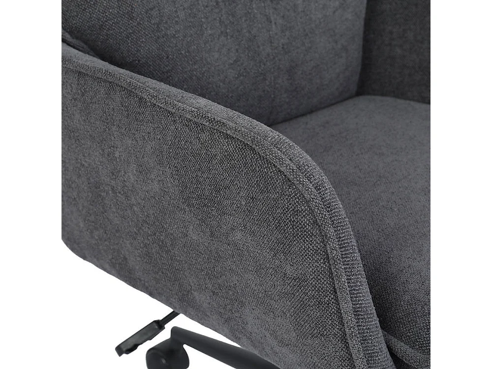 HOME DELUXE Chaise de bureau CORA Tissu Anthracite - Réglable en hauteur