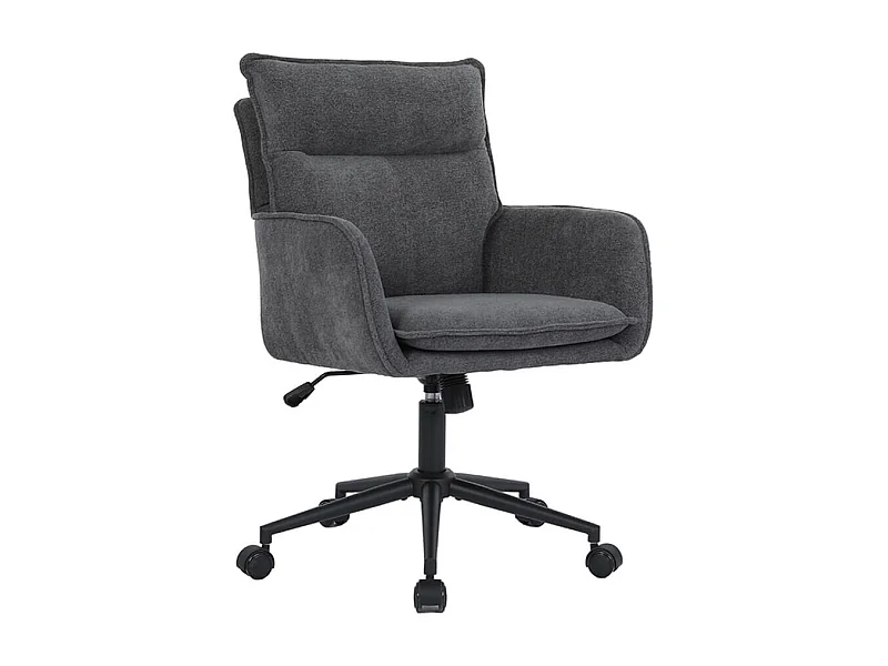 HOME DELUXE Chaise de bureau CORA Tissu Anthracite - Réglable en hauteur