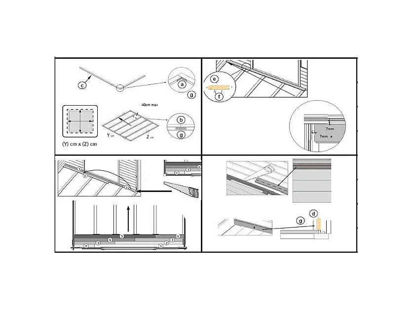 Plancher universel pour abris de jardin - 18 mm - paquet de 3 m2 - Traité - POD05 - ALTANKA