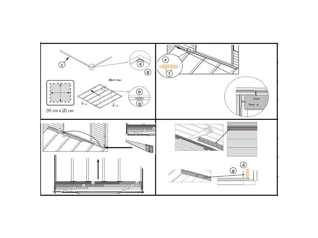 Plancher universel pour abris de jardin - 18 mm - paquet de 3 m2 - Traité - POD05 - ALTANKA