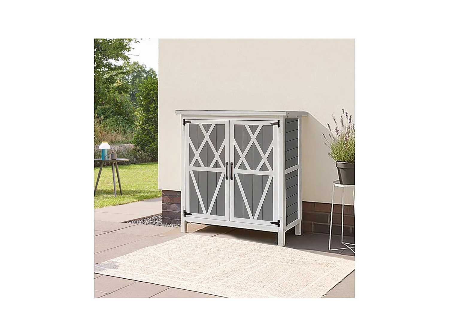 Home Deluxe Armoire de jardin en bois YANA - M