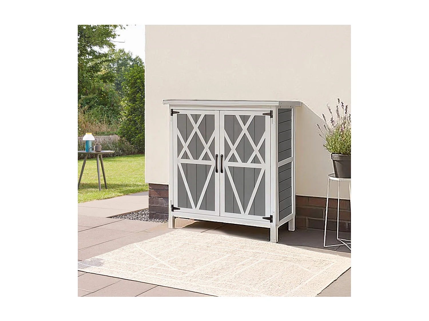 Home Deluxe Armoire de jardin en bois YANA - M