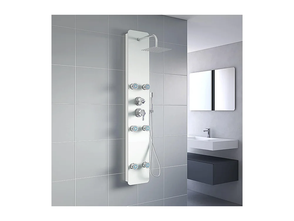 Home Deluxe Panneau de douche DIVE blanc