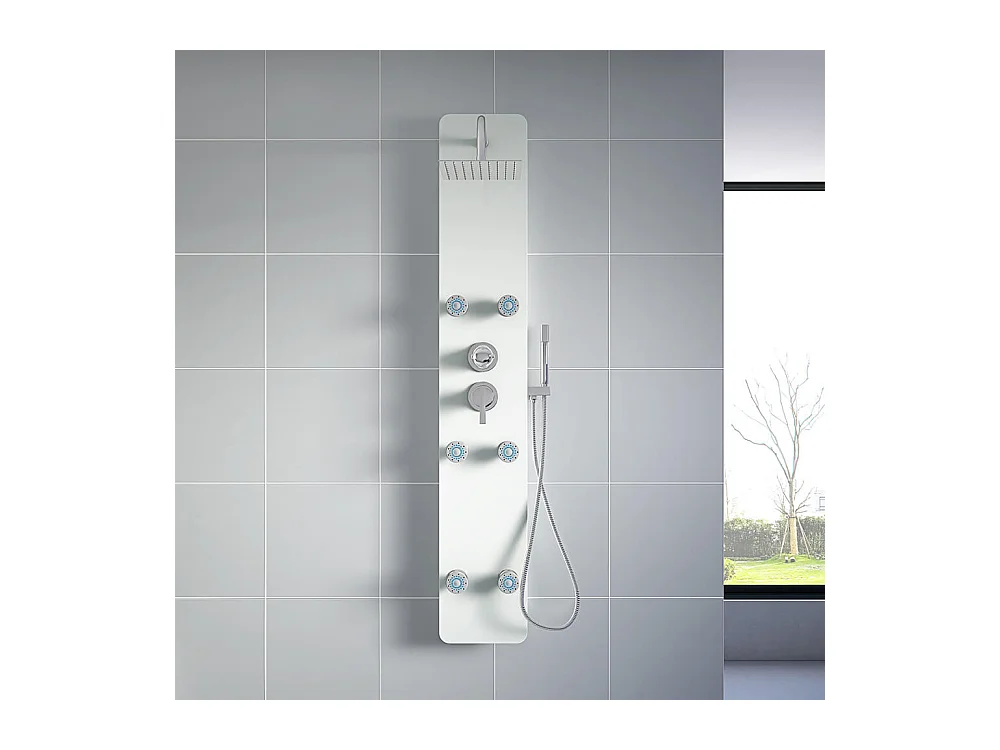 Home Deluxe Panneau de douche DIVE blanc