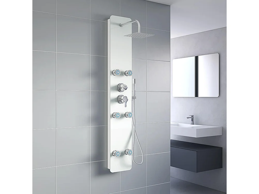 Home Deluxe Panneau de douche DIVE blanc