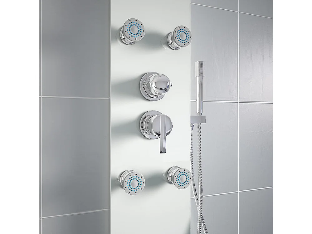 Home Deluxe Panneau de douche DIVE blanc