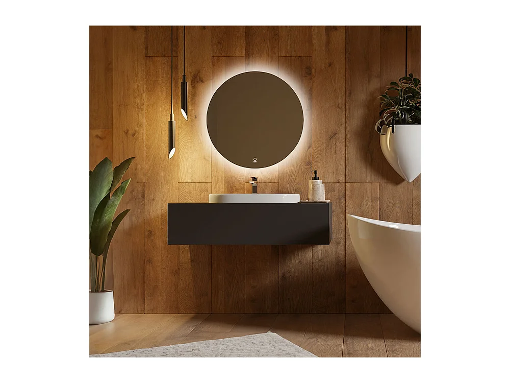 Home Deluxe - Miroir LED rond SILA | Taille : 60 cm