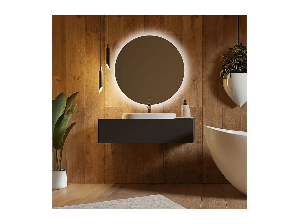 Home Deluxe - Miroir LED rond SILA | Taille : 80 cm