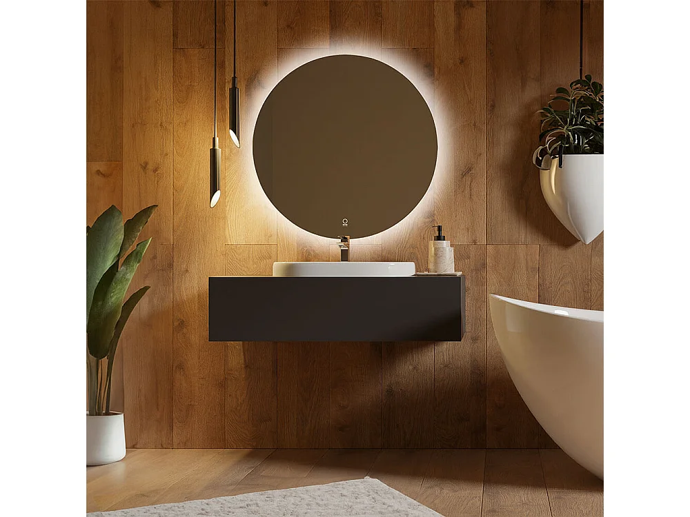 Home Deluxe - Miroir LED rond SILA | Taille : 80 cm
