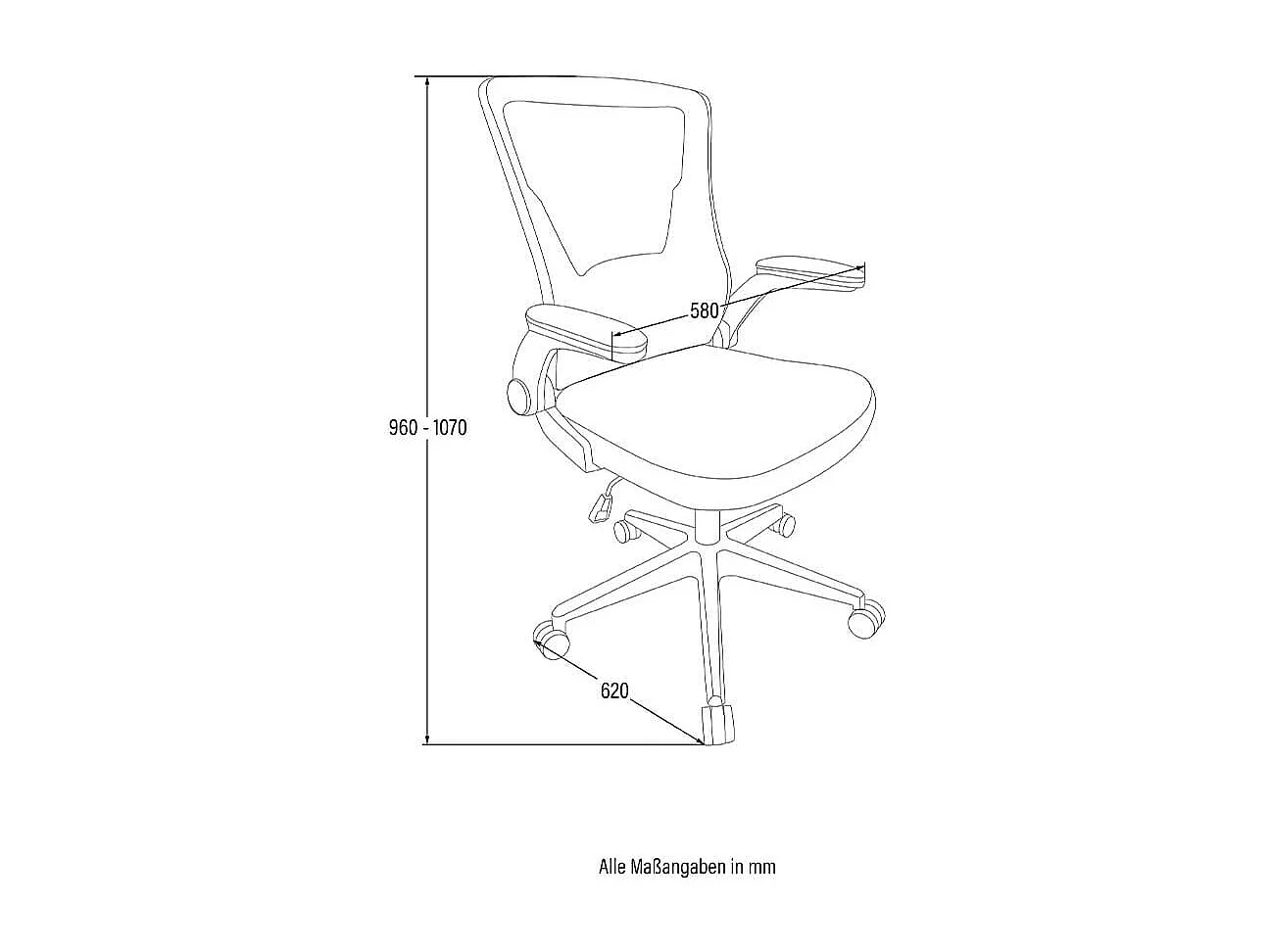 Home Deluxe Chaise de bureau ZELA