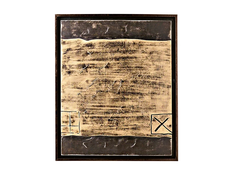 Map,  Olio su tela   (3cm X 100cm H. 120cm)| Duzzle