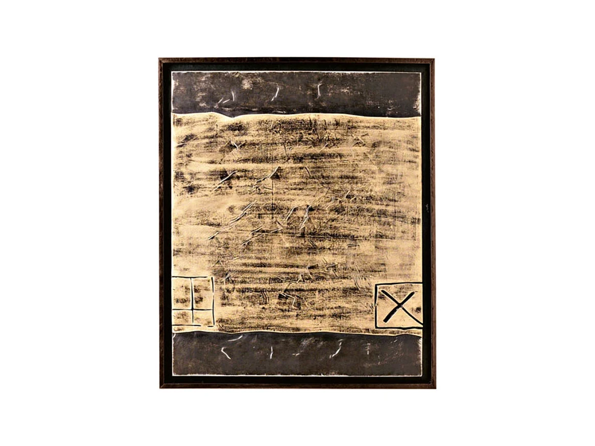 Map,  Olio su tela   (3cm X 100cm H. 120cm)| Duzzle