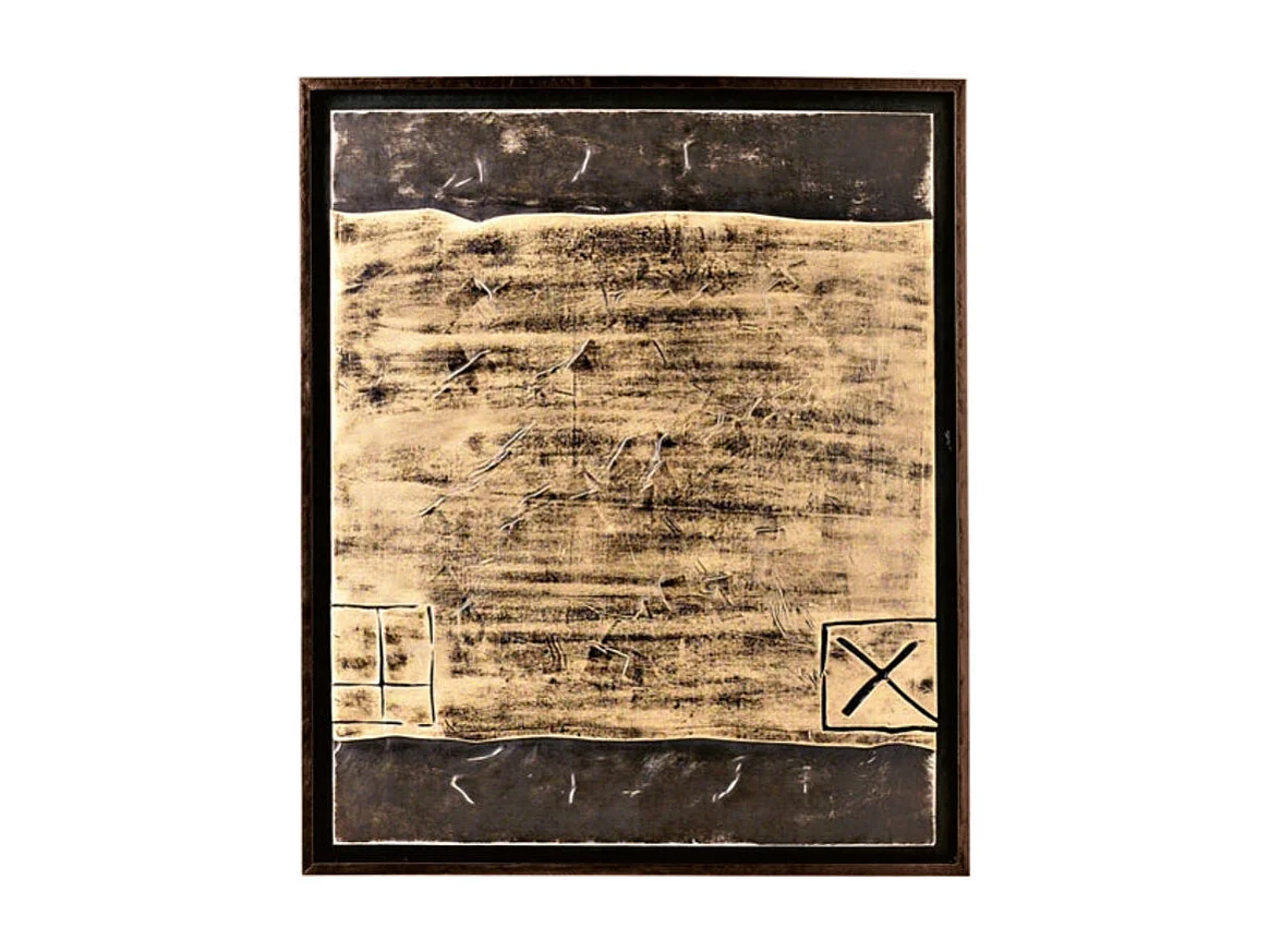 Map,  Olio su tela   (3cm X 100cm H. 120cm)| Duzzle