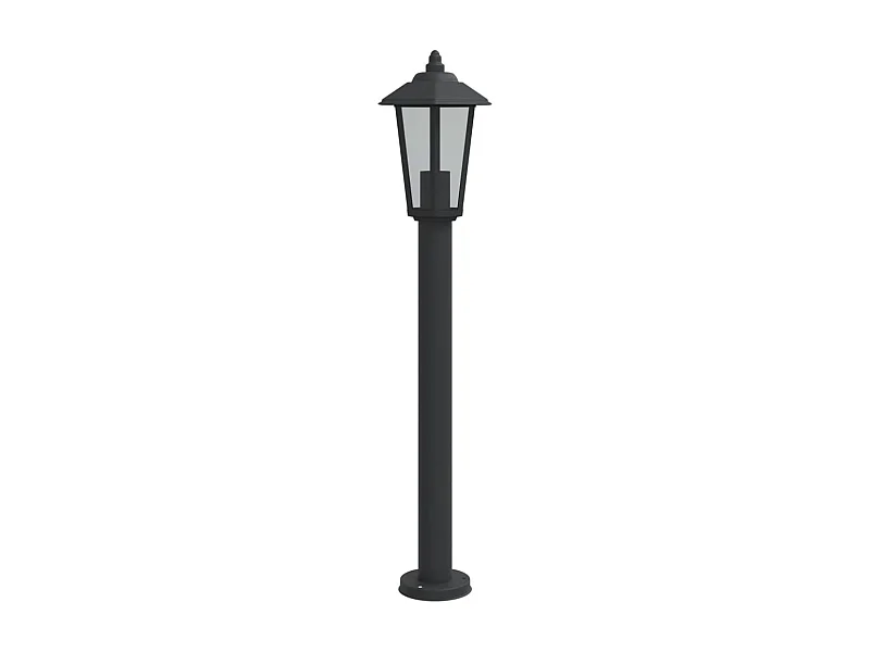 Candeeiro de pé exterior 80 cm em aço inoxidável preto 02_0042512