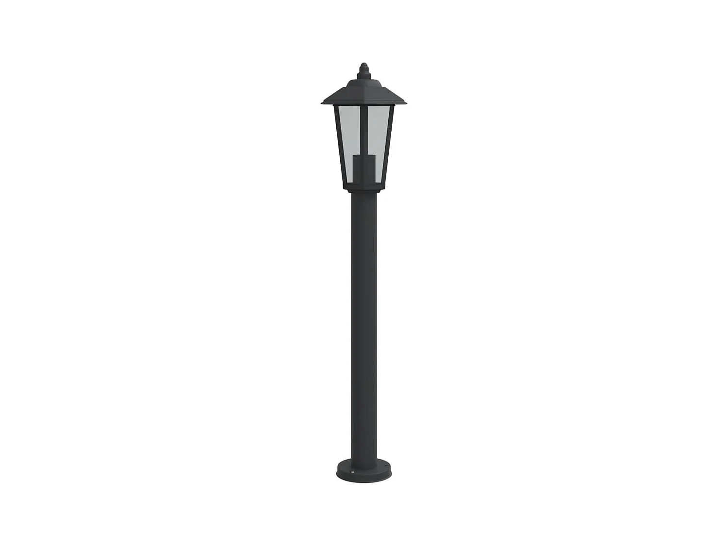 Lámpara de pie exterior 80 cm acero inoxidable negro 02_0042512