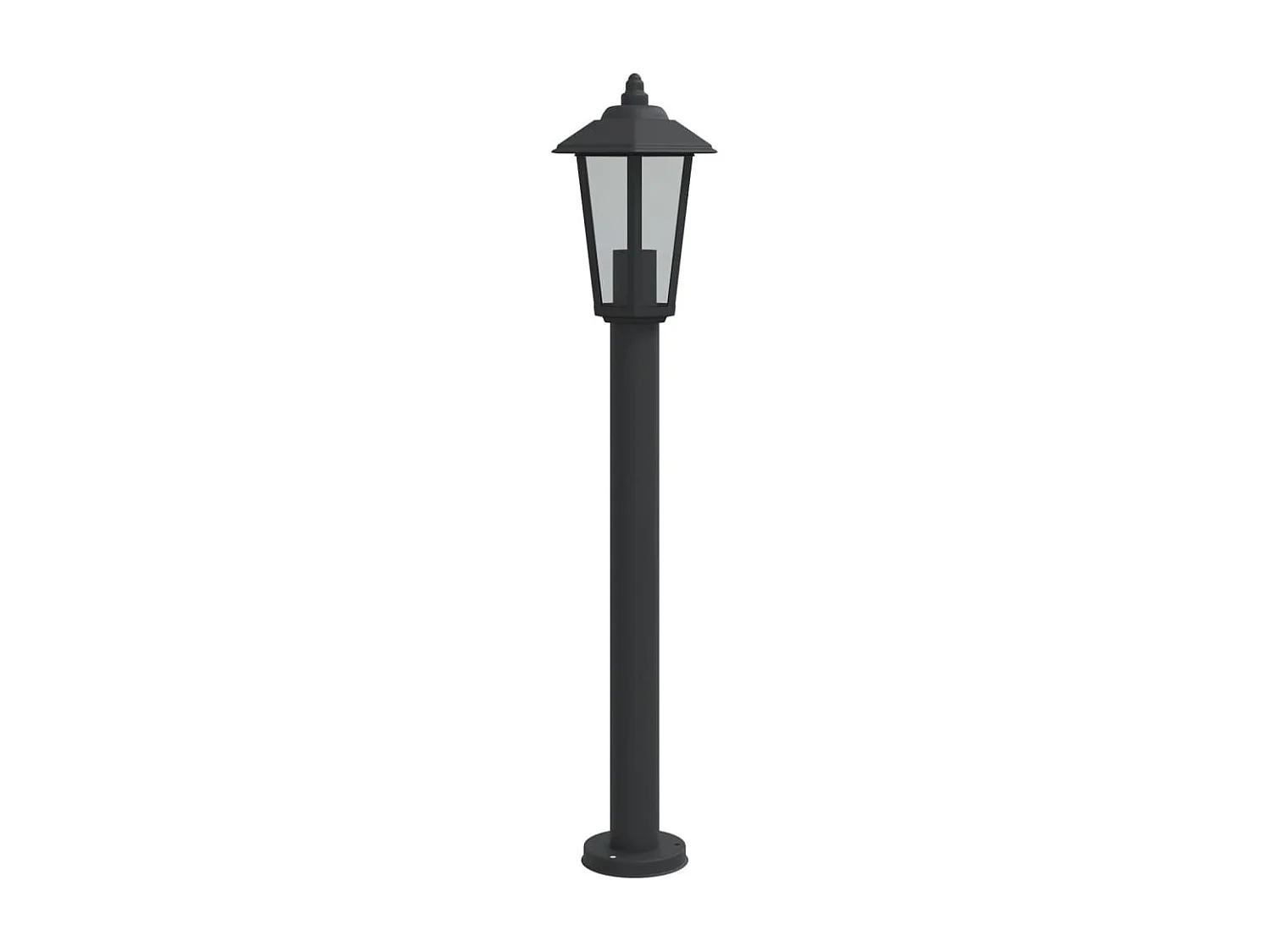 Lampada da terra per esterno 80 cm acciaio inox nero 02_0042512