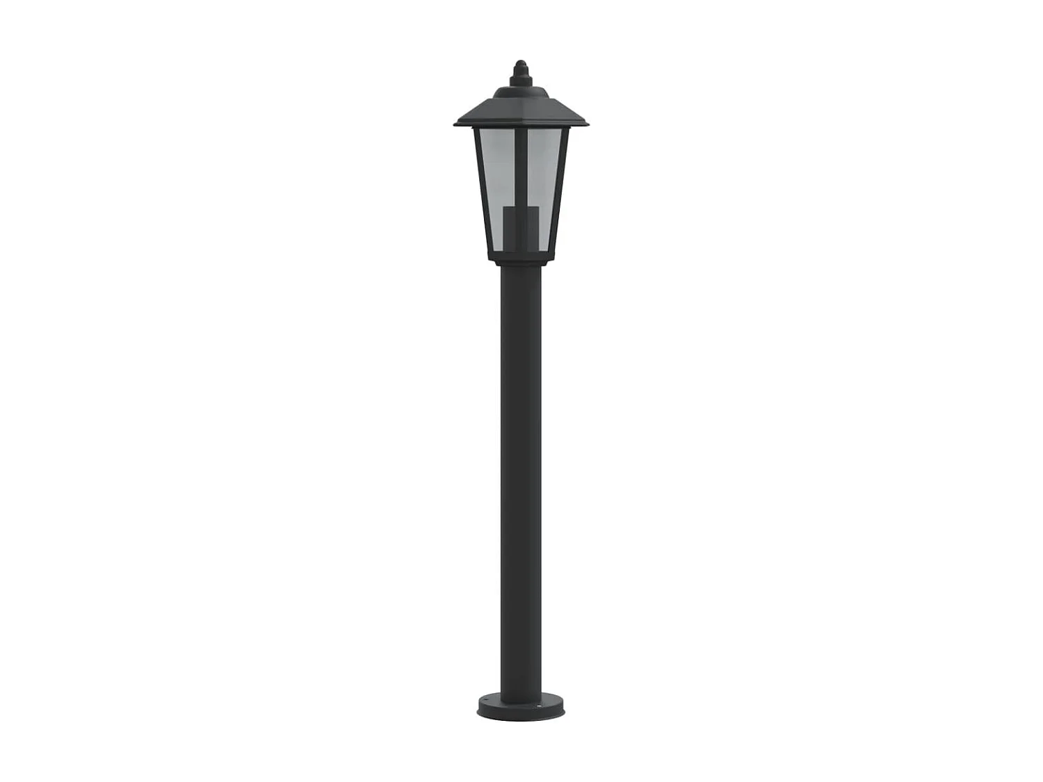 Lampada da terra per esterno 80 cm acciaio inox nero 02_0042512
