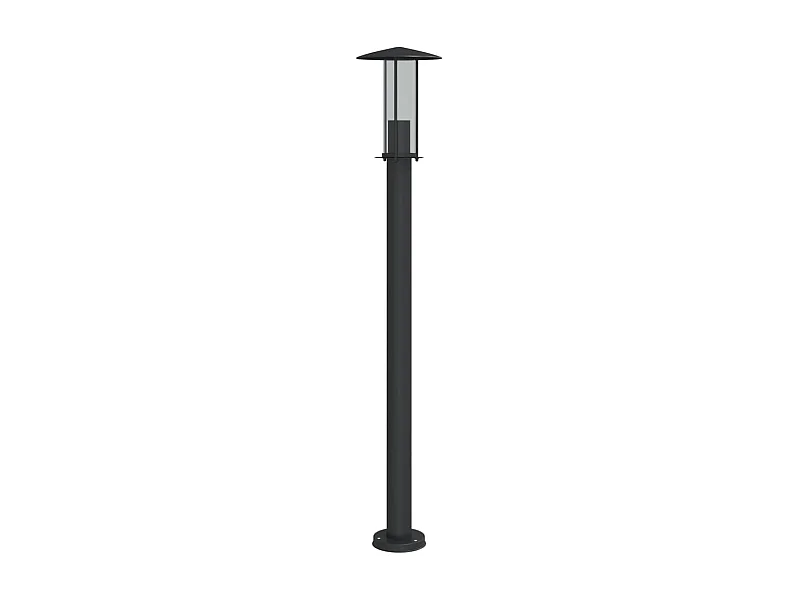 Lampada da terra per esterno 100 cm acciaio inox nero 02_0042503