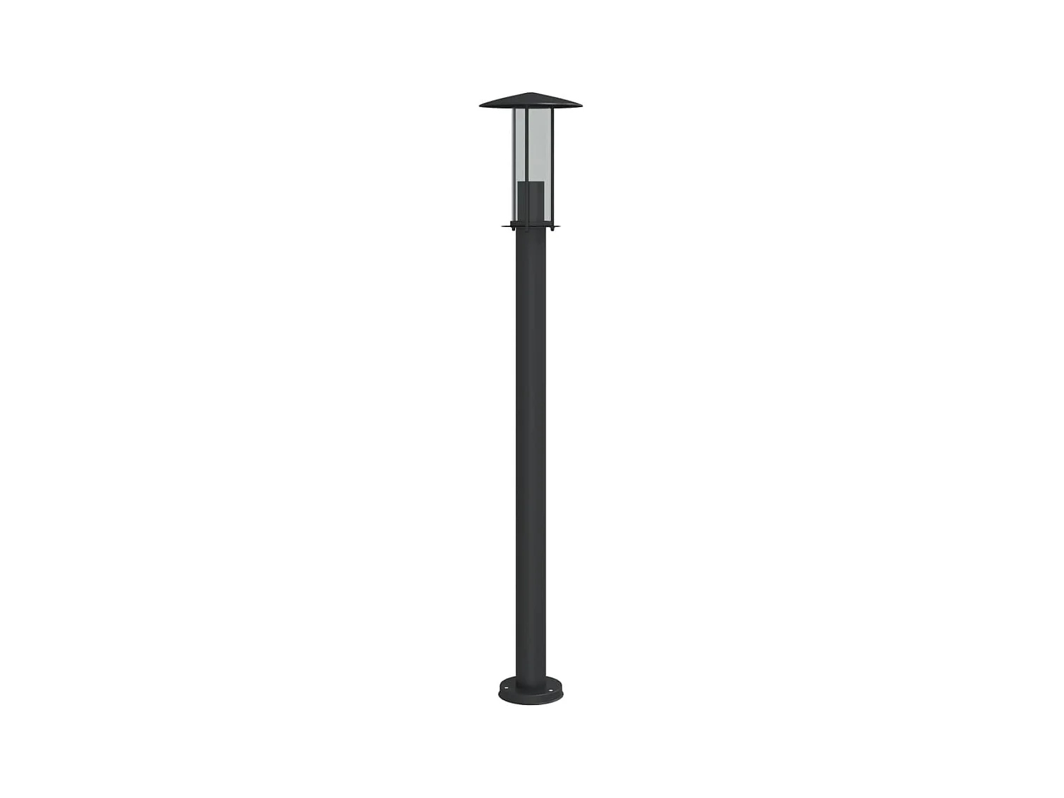 Lámpara de pie exterior 100 cm acero inoxidable negro 02_0042503