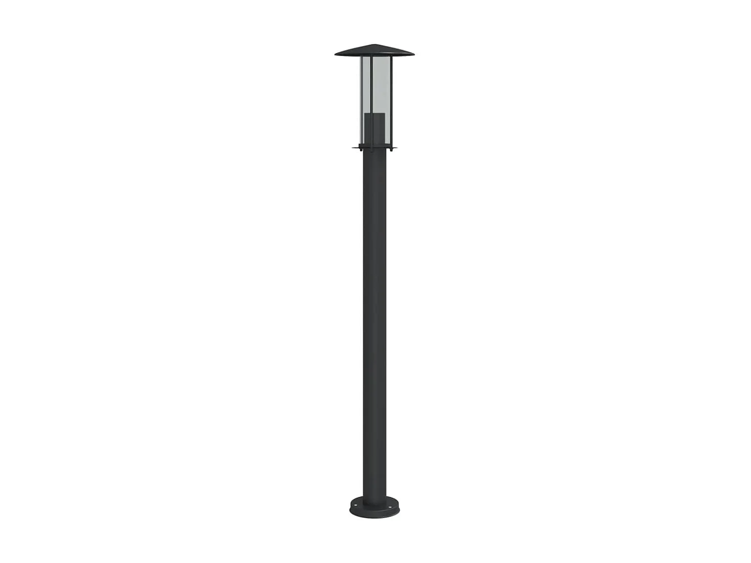 Lampada da terra per esterno 100 cm acciaio inox nero 02_0042503
