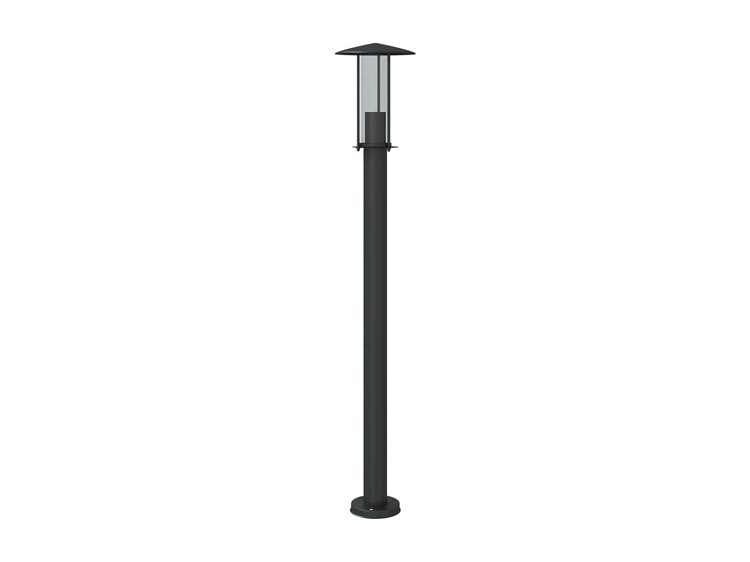Lampada da terra per esterno 100 cm acciaio inox nero 02_0042503