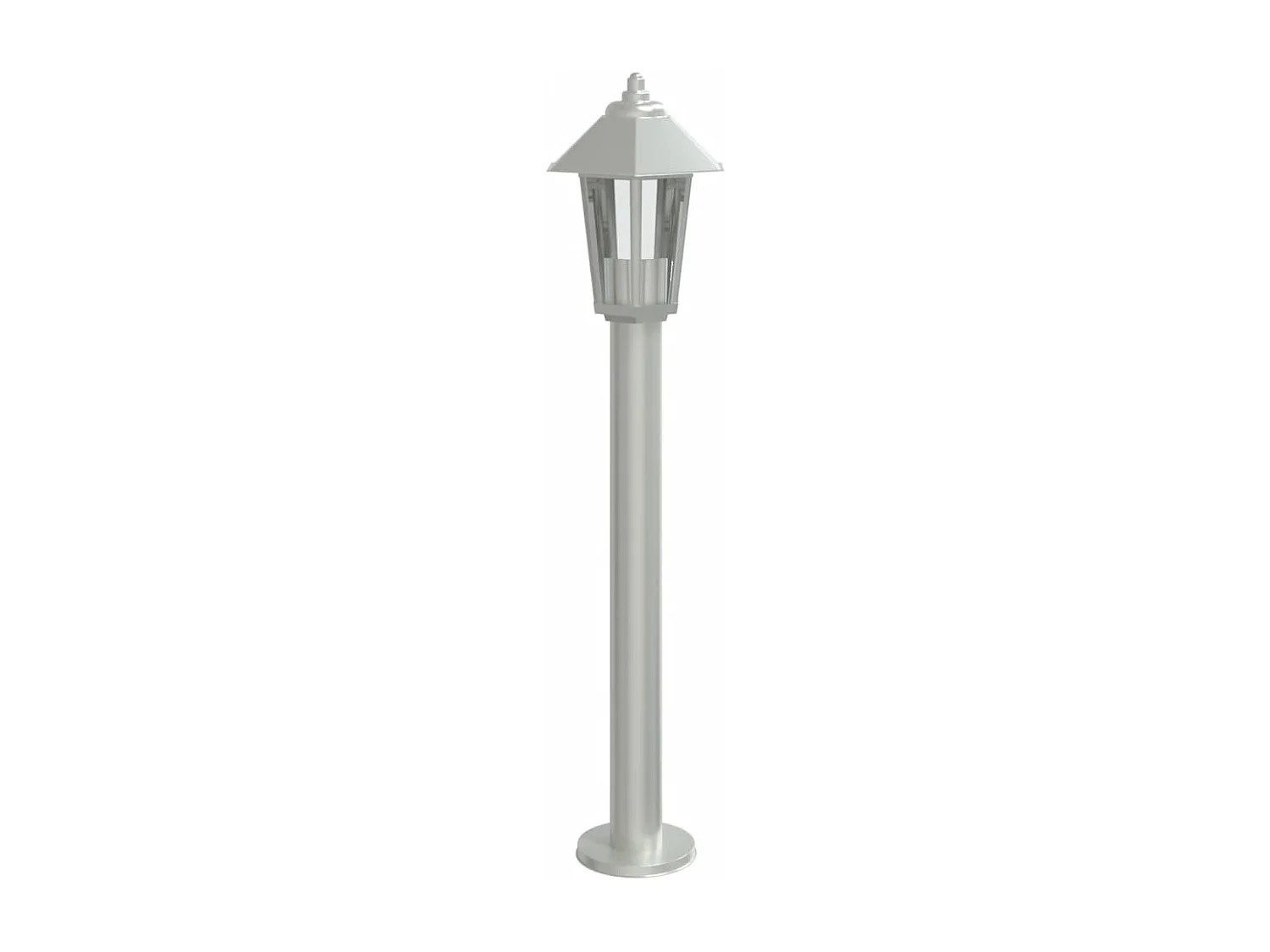 Lampade da terra per esterno 3 pz argento 80 cm acciaio inox Argento 02_0042561