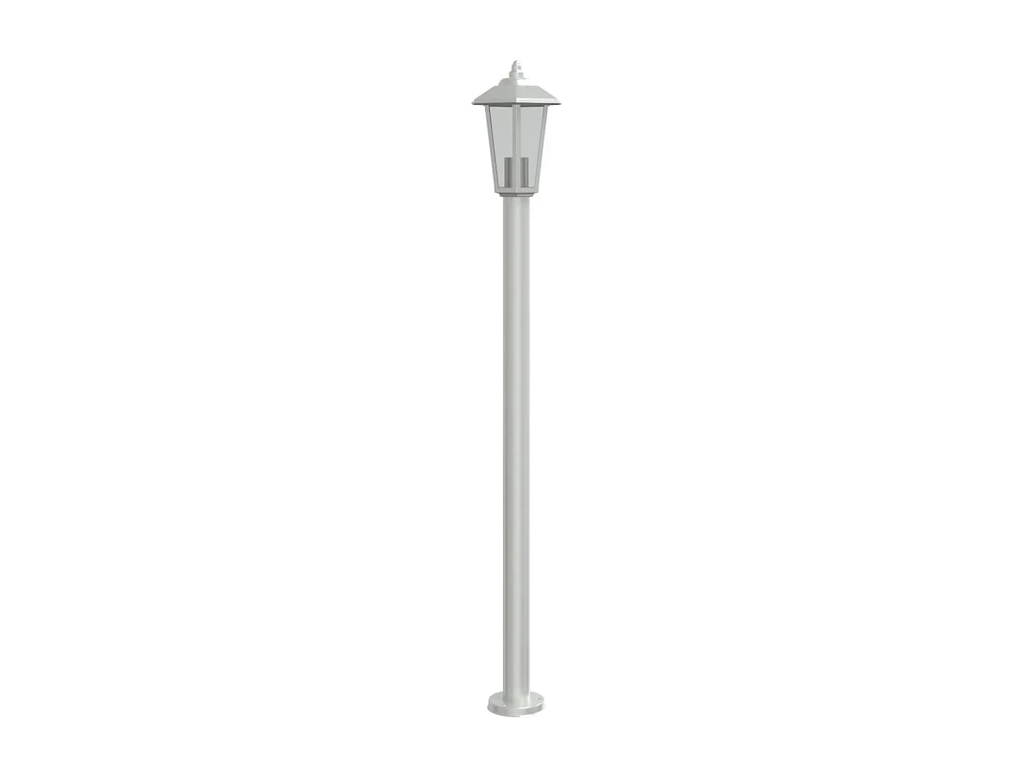 Lampada da terra per esterno Silver 120 cm acciaio inox Silver 02_0042516