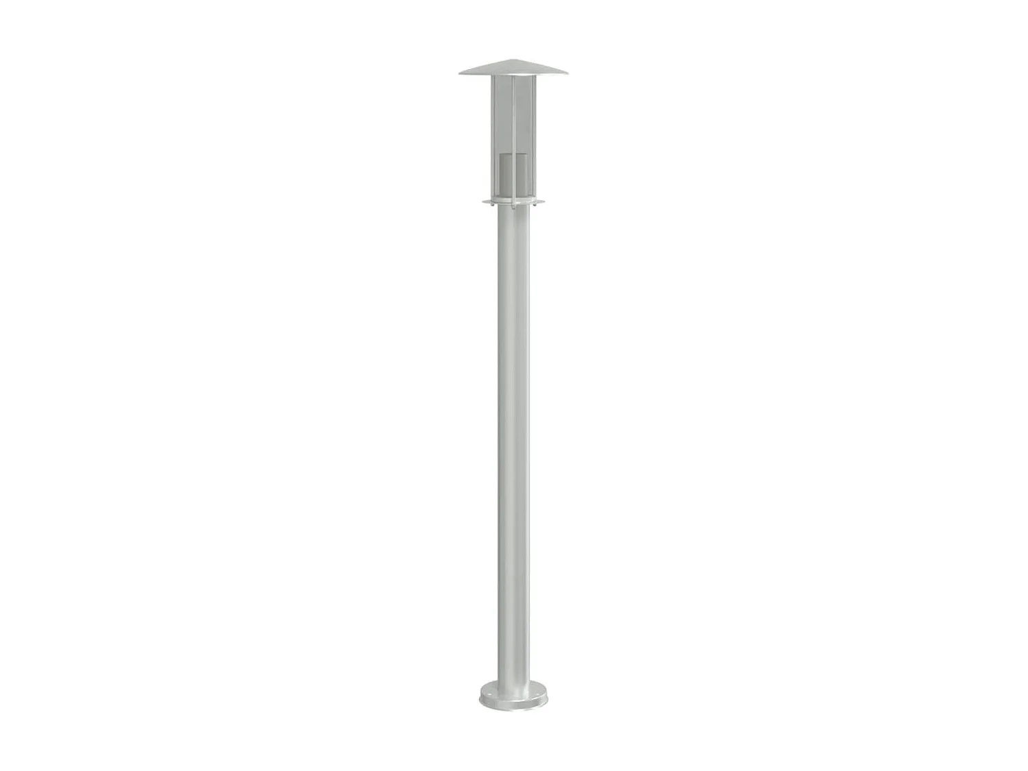 Lampade da terra per esterno 3 pz argento 100 cm acciaio inox Argento 02_0042555