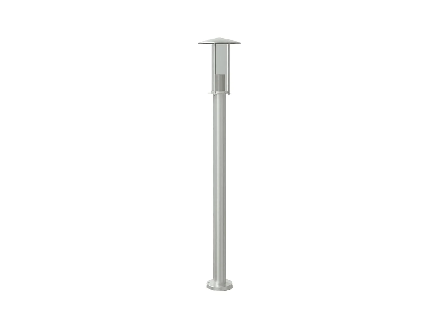 Lámpara de pie exterior plateada 100 cm acero inoxidable Plata 02_0042514