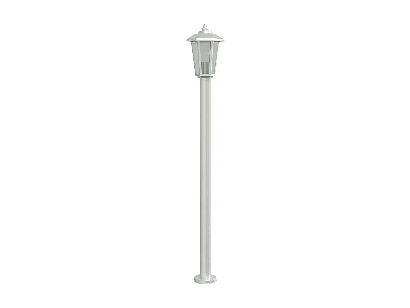 Lampade da terra per esterno 3 pz argento 120 cm acciaio inox Argento 02_0042557
