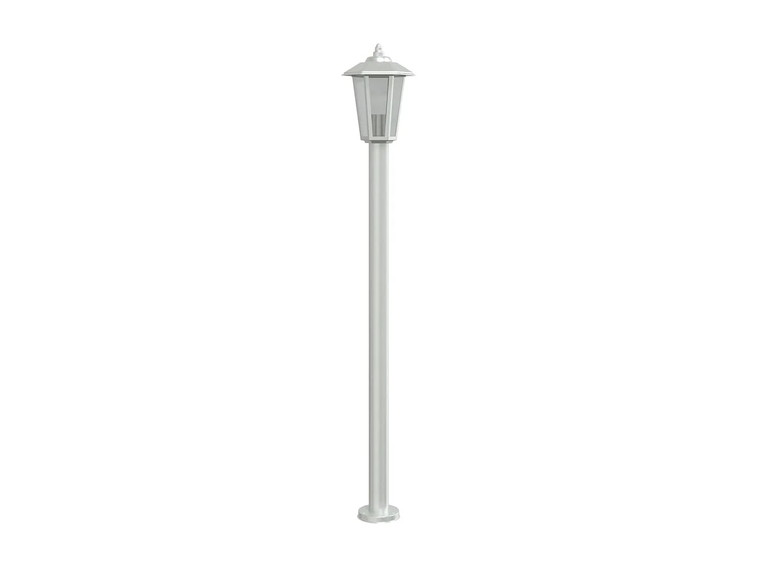 Lampade da terra per esterno 3 pz argento 120 cm acciaio inox Argento 02_0042557