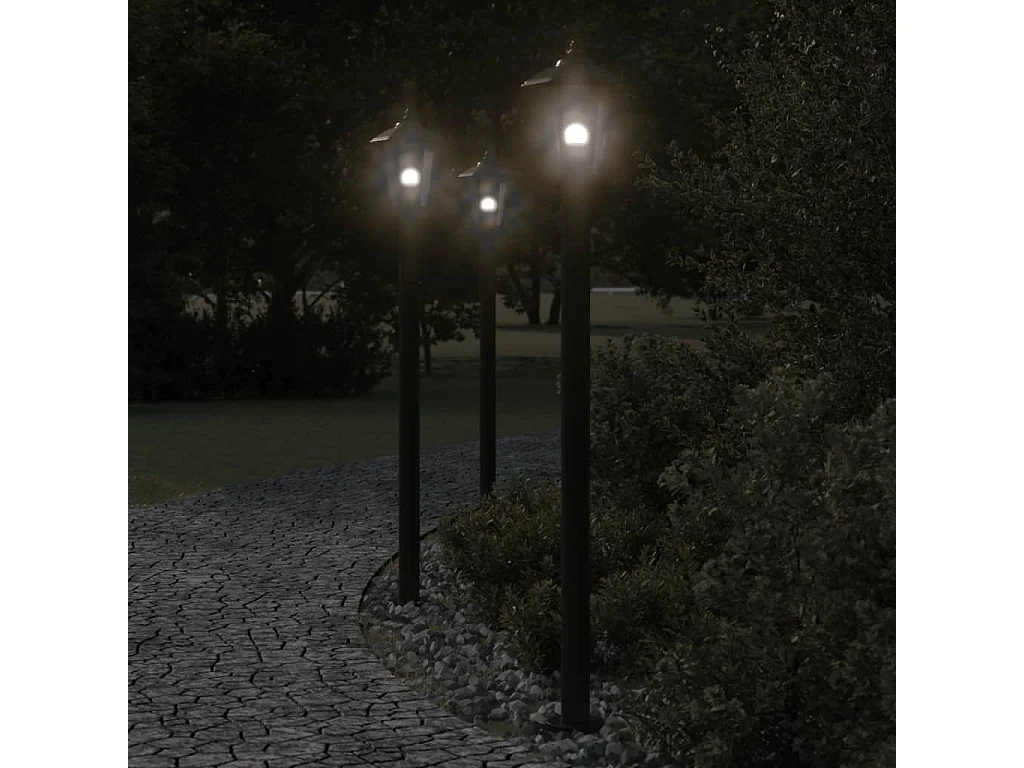 Lampadaire d'extérieur 120 cm argenté 11 x 11 x 120 cm 02_0042507