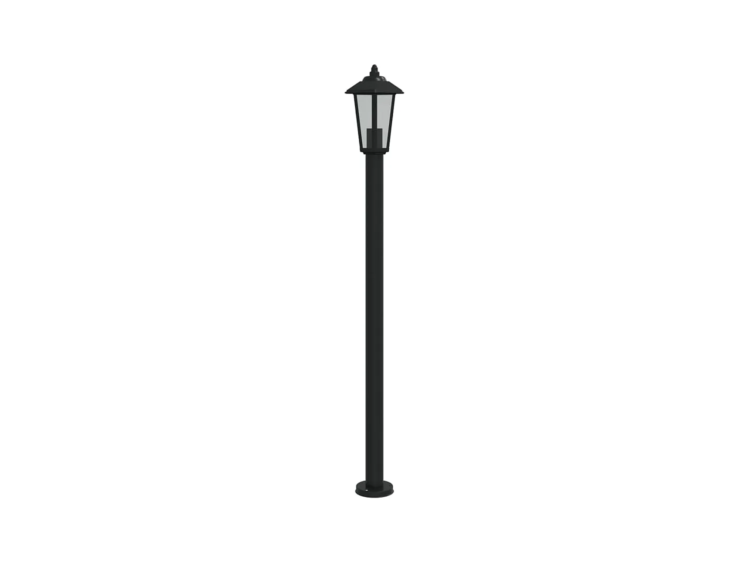 Lámpara de pie exterior 120 cm acero inoxidable negro 02_0042507