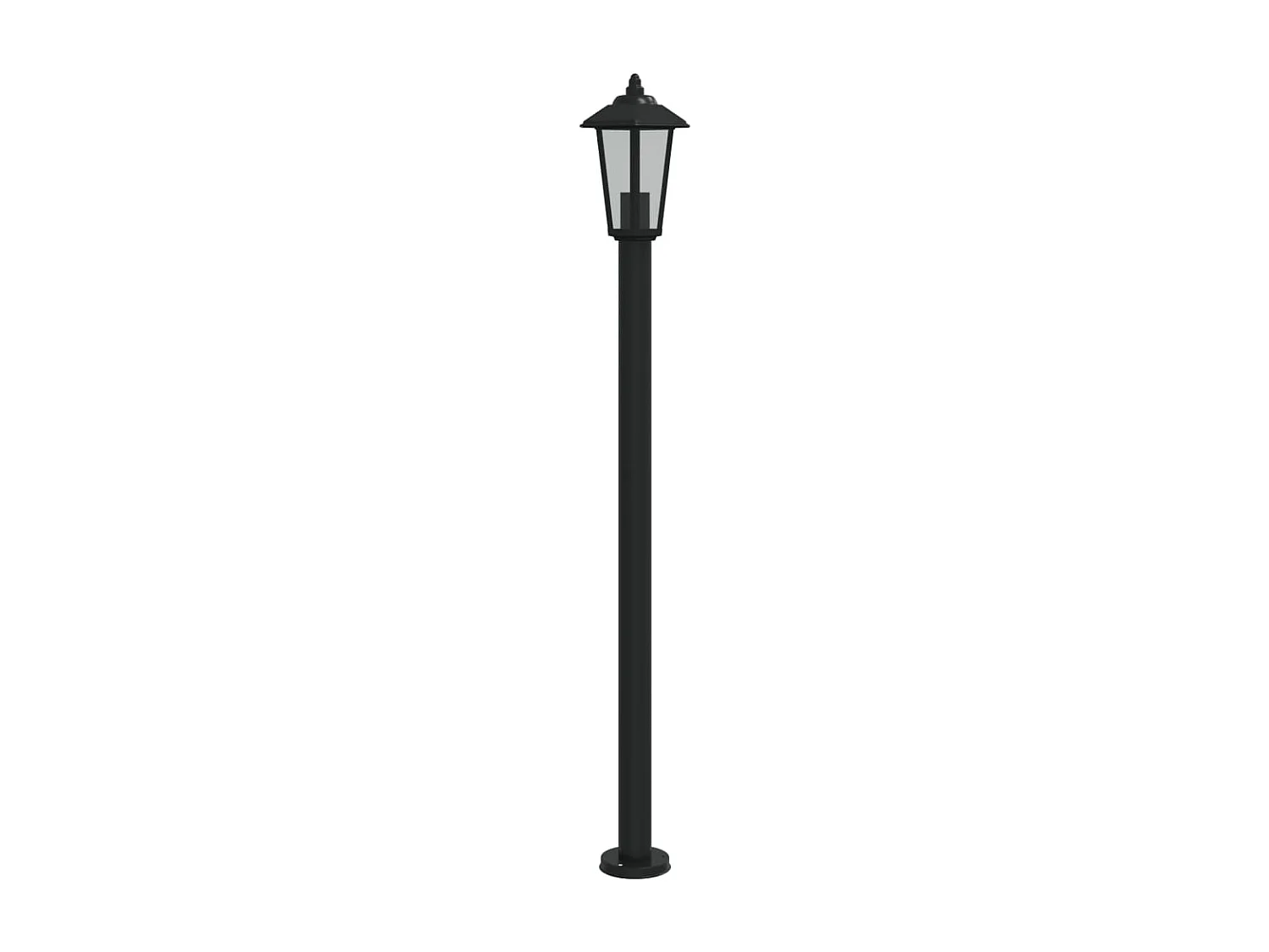 Lampada da terra per esterno 120 cm acciaio inox nero 02_0042507