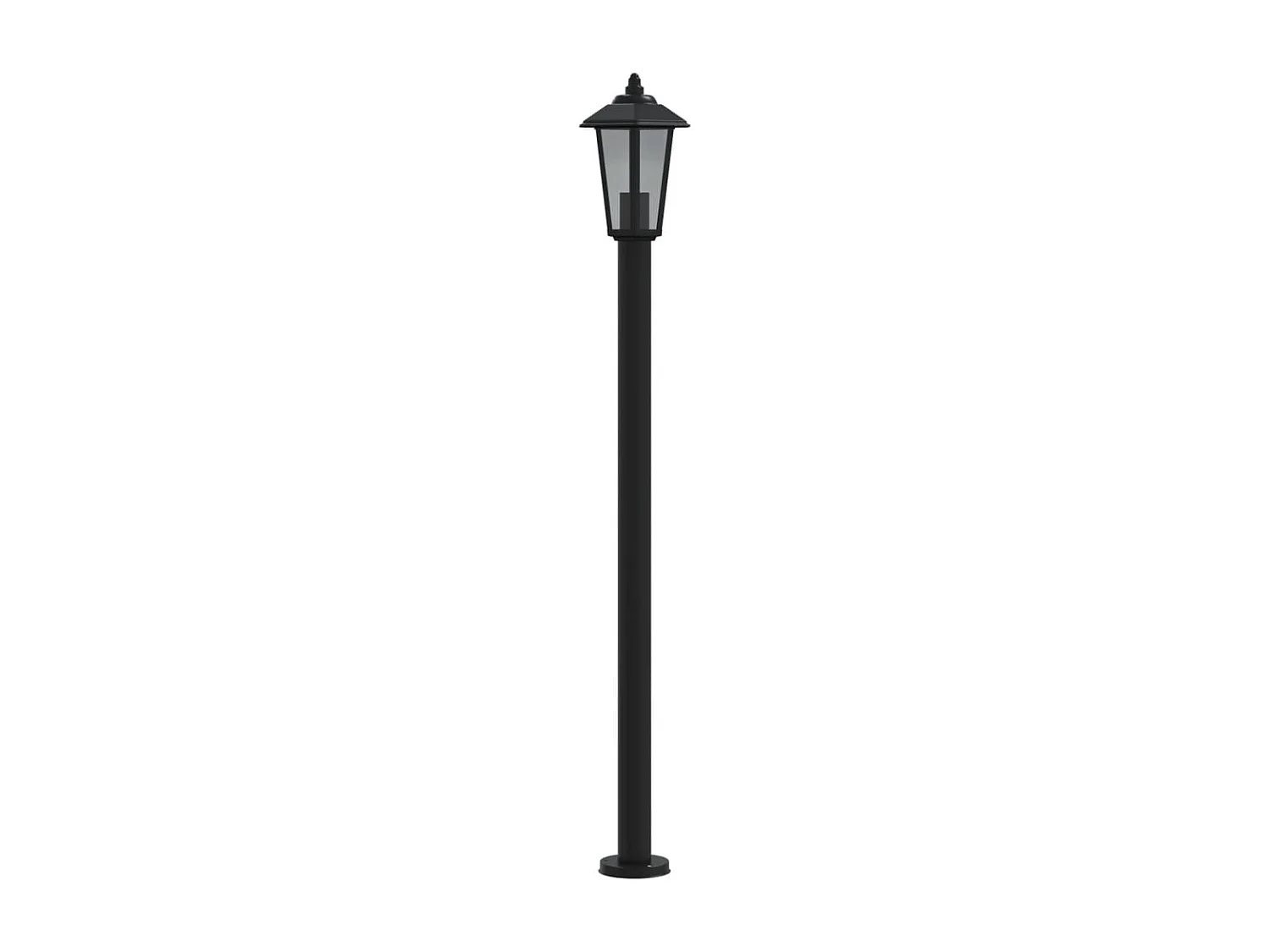 Lampada da terra per esterno 120 cm acciaio inox nero 02_0042507