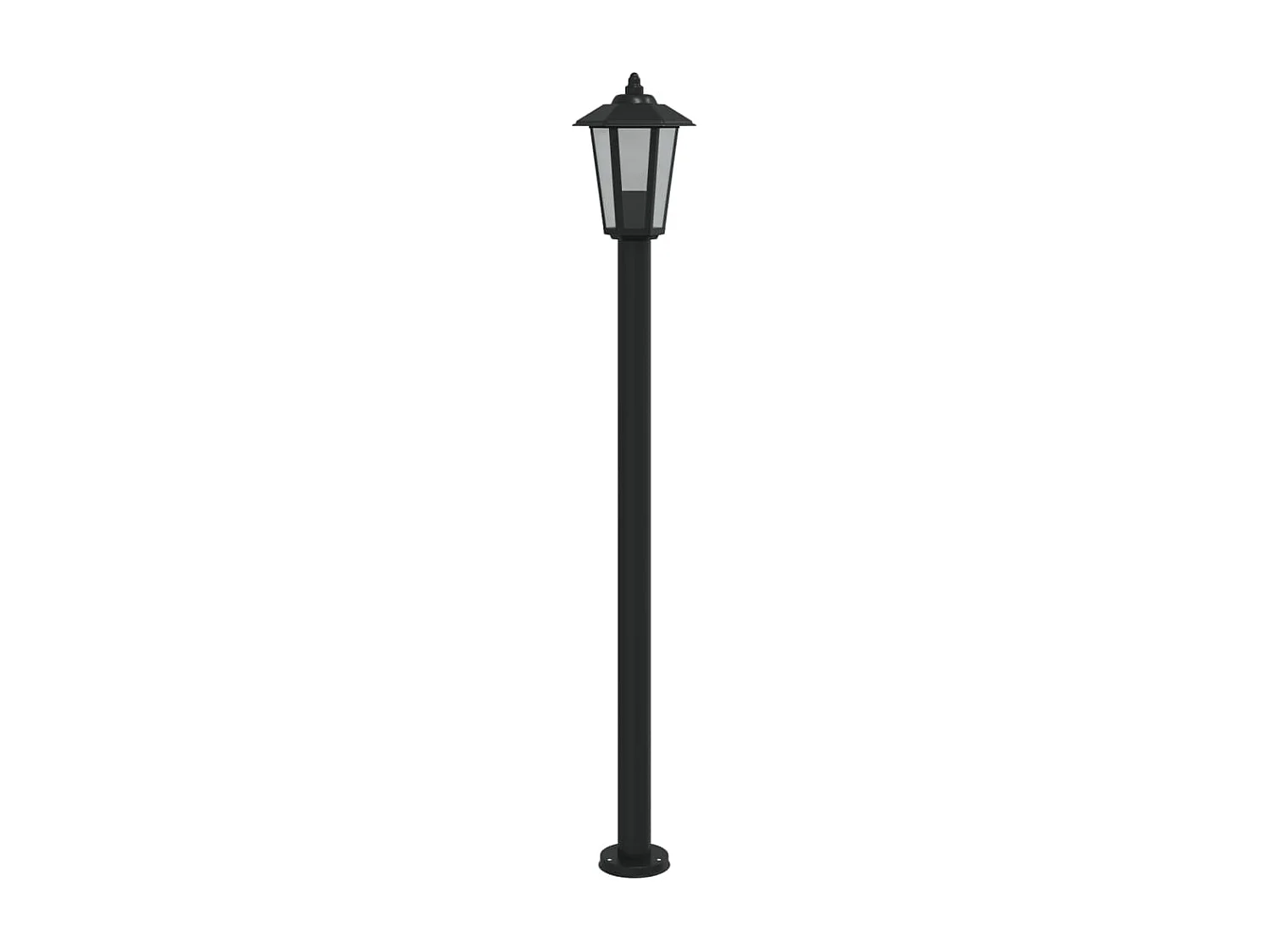 Lampada da terra per esterno 120 cm acciaio inox nero 02_0042507