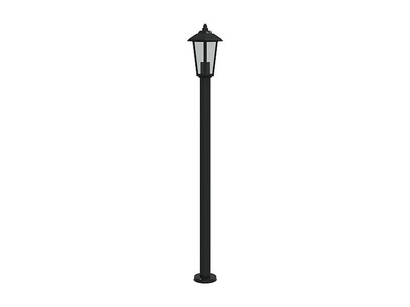 Lámpara de pie exterior 120 cm acero inoxidable negro 02_0042507