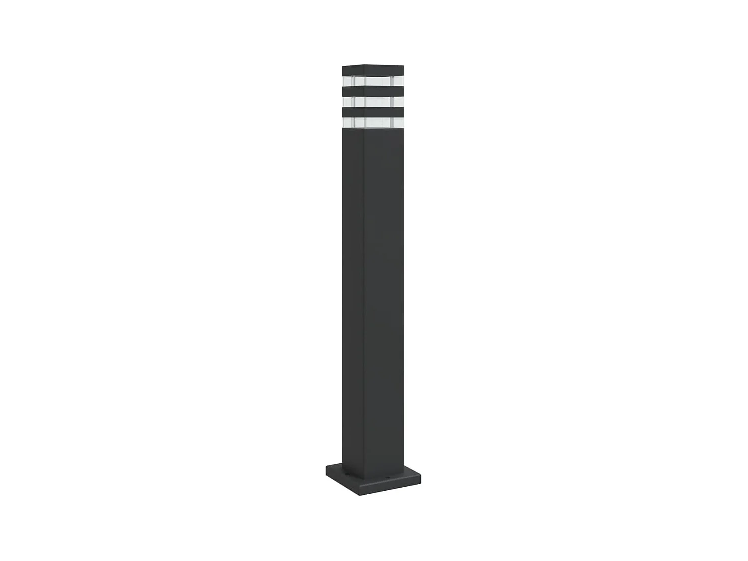 Candeeiro de pé exterior 80 cm alumínio preto 02_0042513