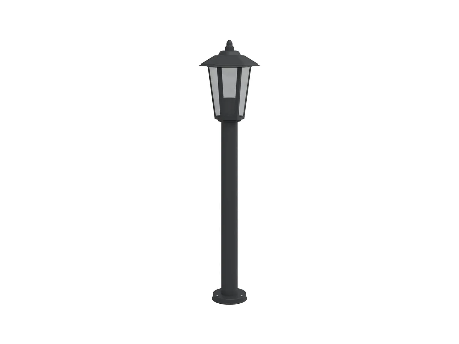 Lampadaires d'extérieur 3 pcs argenté 11 x 11 x 80 cm 02_0042553