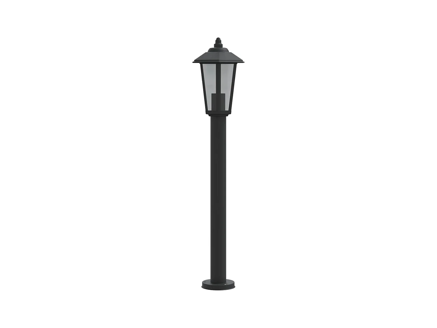 Lampadaires d'extérieur 3 pcs argenté 11 x 11 x 80 cm 02_0042553