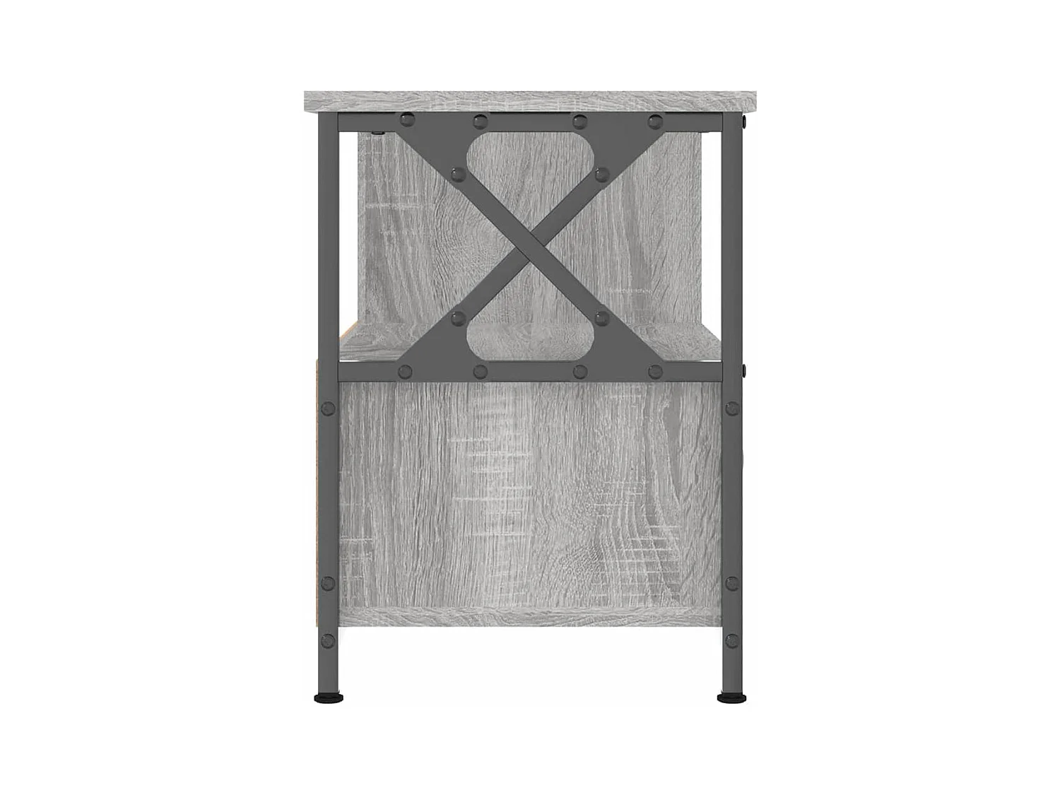 Meuble TV multimédia étagère bois marron 90 x 33 x 45 cm 02_0028474