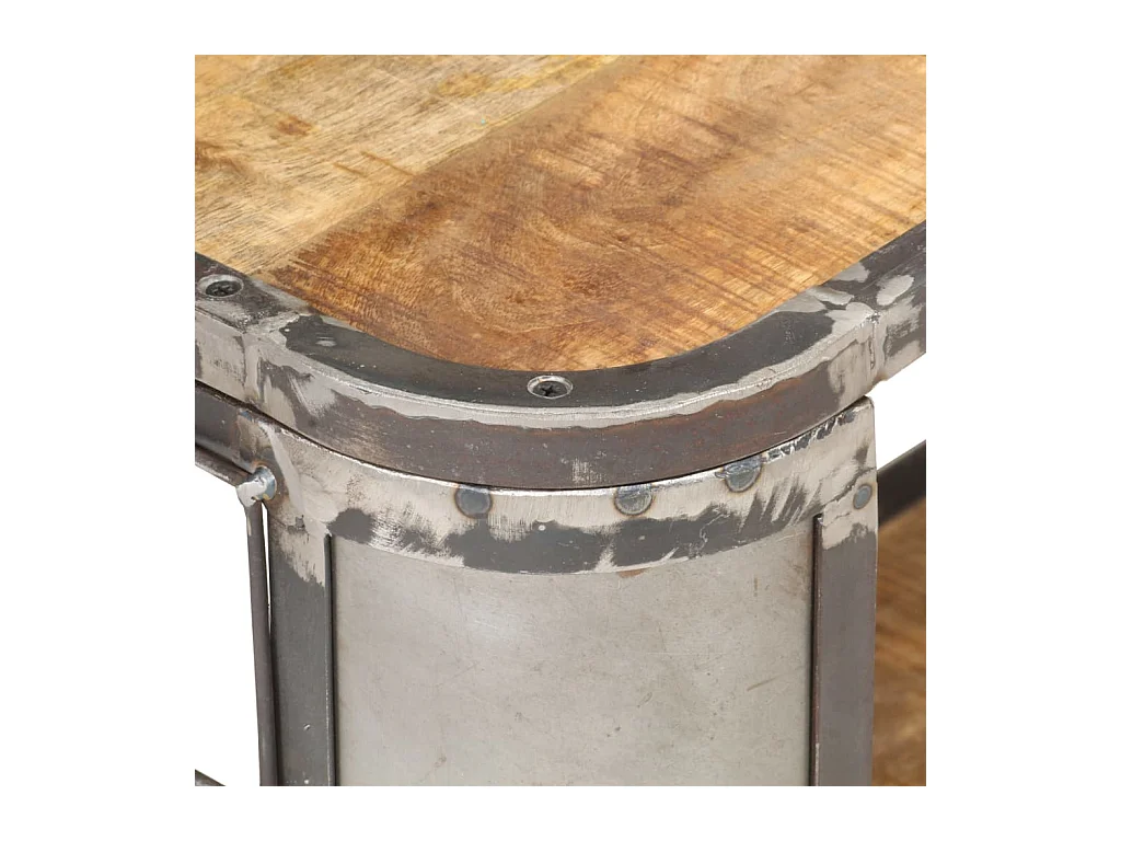 Meuble TV multimédia étagère bois marron 90 x 30 x 40 cm 02_0026331