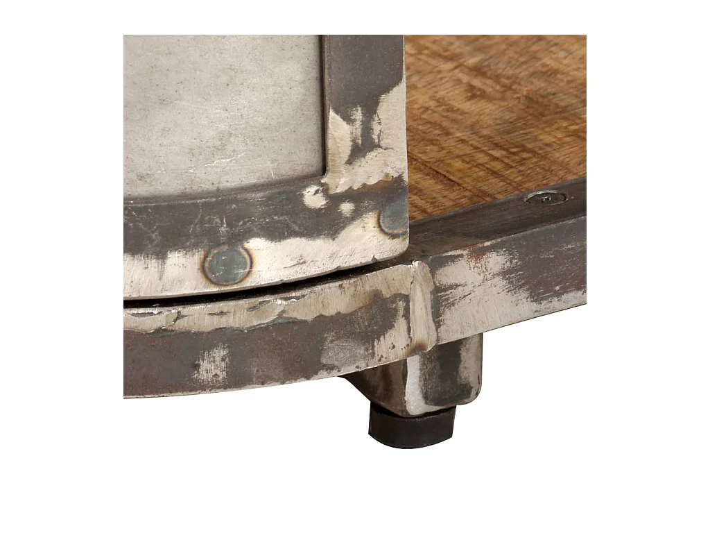 Meuble TV multimédia étagère bois marron 90 x 30 x 40 cm 02_0026331