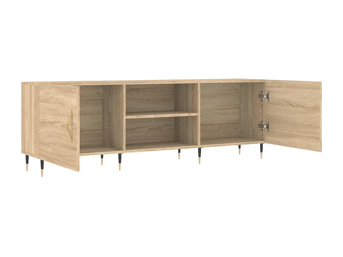 Mobile TV multimediale scaffale TV credenza TV sala da pranzo soggiorno camera da letto rovere sonoma 150 x 30 x 50 cm legno ingegnerizzato marrone 02_0027488