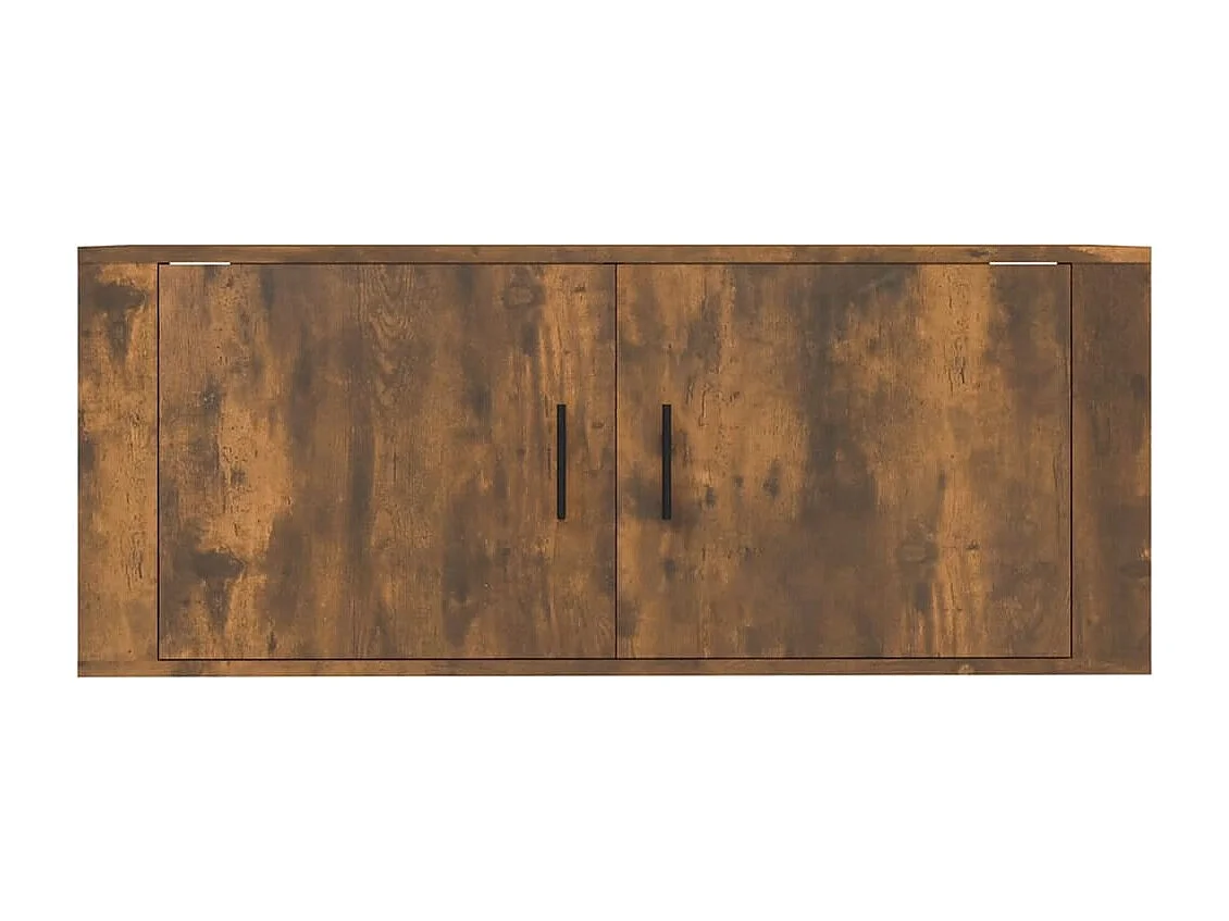 Meuble TV multimédia étagère marron 100 x 34.5 x 40 cm 02_0028122