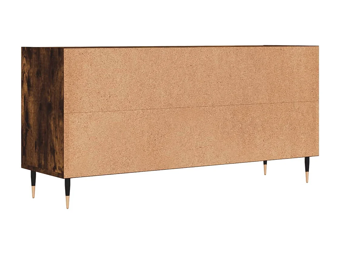 Meuble TV multimédia étagère bois marron 103.5 x 30 x 50 cm 02_0027310